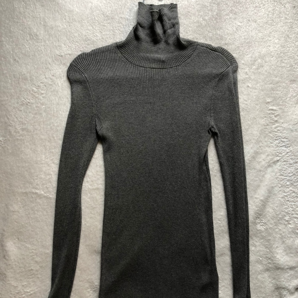 NWT Express Ribbed Grey Turtleneck Sweater
